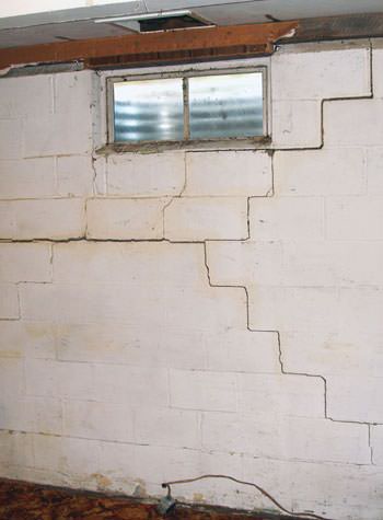 severe bowing and buckling of foundation walls in Bennington