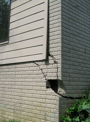 severe cracking of structural walls in South Burlington