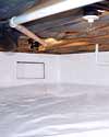 a sealed crawl space installation in Colchester
