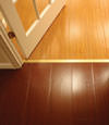 wood basement flooring design in a Colchester basement renovation