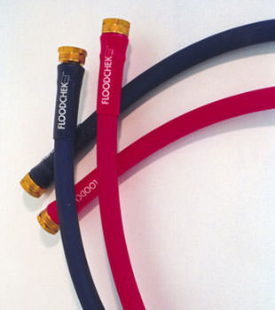Photo of our FloodCheck washer hoses, available in Williston