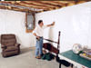 A basement wall covering for creating a vapor barrier on basement walls in Laconia, Burlington, Keene