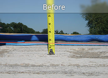 Before leveling Colchester roadway with PolyLevel®