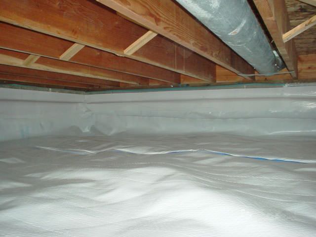 Crawl E Repair In Keene Burlington Colchester Structural A Moisture Barrier Installed On The Walls And Floors Of Crawl E In Lebanon