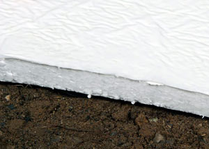 Insulation installed on a crawl space floor in South Woodstock