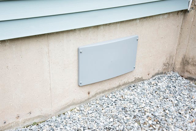 Crawl E Repair In Keene Burlington Colchester Structural A Crawl E Vent Being Sealed By Our Covers