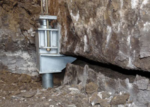 A properly installed foundation push pier system in Concord repaired by our foundation contractors.