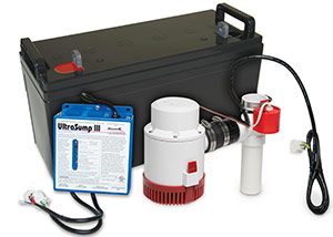 a battery backup sump pump system in Rutland