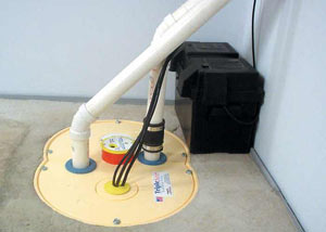 Lebanon installation of a submersible sump pump system