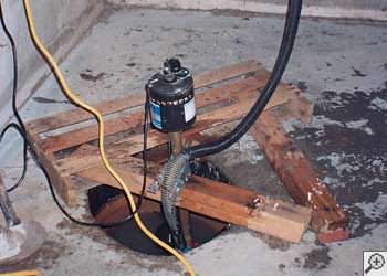 A Lebanon sump pump system that failed and lead to a basement flood.