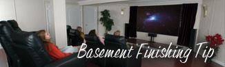 a waterproofed basement that has been finished into a family room in Plymouth