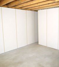 Unfinished basement insulated wall covering in Bennington, Vermont and New Hampshire